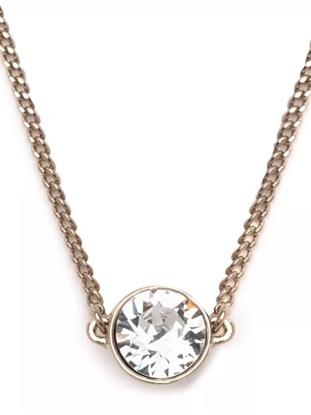 Givenchy Gold-Tone Crystal Pendant Necklace - Clear